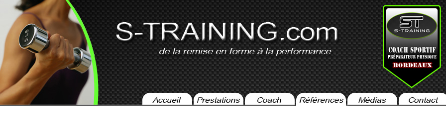 références et menu de s-training coaching sportif à Bordeaux